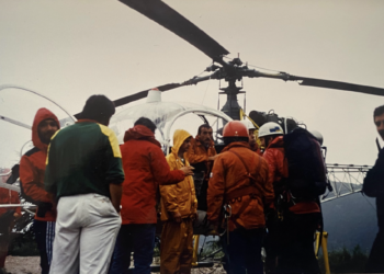 UN GANCIO PROVENIENTE DAL CIELO: IL PRIMO GANCIO BARICENTRICO EFFETTUATO IN DOLOMITI